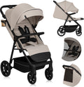 Lionelo Iva - stroller buggy premium - 6 months 4 years (up to 22 kg) - 360° swivel wheels with suspension - magnetic belt - XXL sun canopy UPF50 - adjustable backrest, footrest push handle - large shopping basket - city terrain - stroller