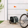 Vidaxl dog bike trailer oxford fabric and iron grey and black