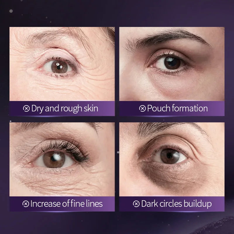 60pcs SADOER Grape Crystal Collagen Eye Mask Anti Dark Circles Under The Eyes Moisturizing Anti-Wrinkles Anti-Aging Eye Patches