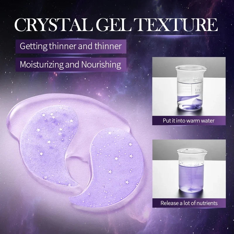 60pcs SADOER Grape Crystal Collagen Eye Mask Anti Dark Circles Under The Eyes Moisturizing Anti-Wrinkles Anti-Aging Eye Patches