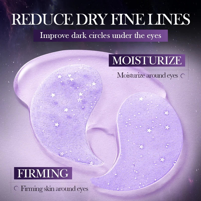 60pcs SADOER Grape Crystal Collagen Eye Mask Anti Dark Circles Under The Eyes Moisturizing Anti-Wrinkles Anti-Aging Eye Patches