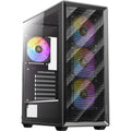 Antec ax85 argb midi tower housing (black | 2x usb-a | tempered glass)
