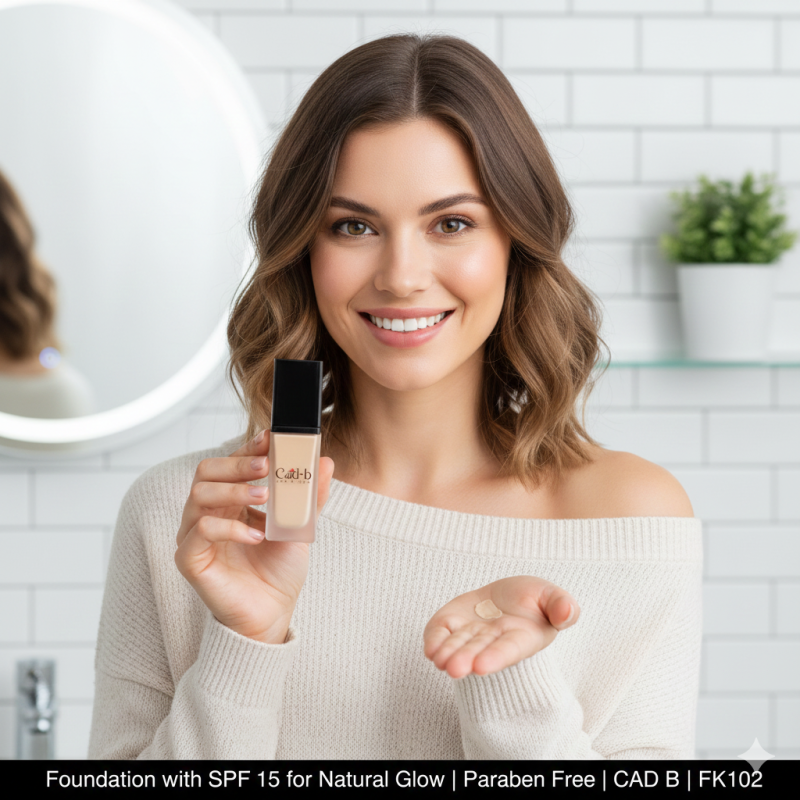 Foundation with SPF 15 for Natural Glow | Paraben Free | CAD B | FK102