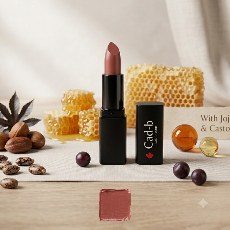 Hydrating Sheer Buildable Lipstick with Beeswax, Jojoba Oil & Castor Oil – Paraben-Free & Cruelty-Free | Perfect Plum | 2309C | CAD B