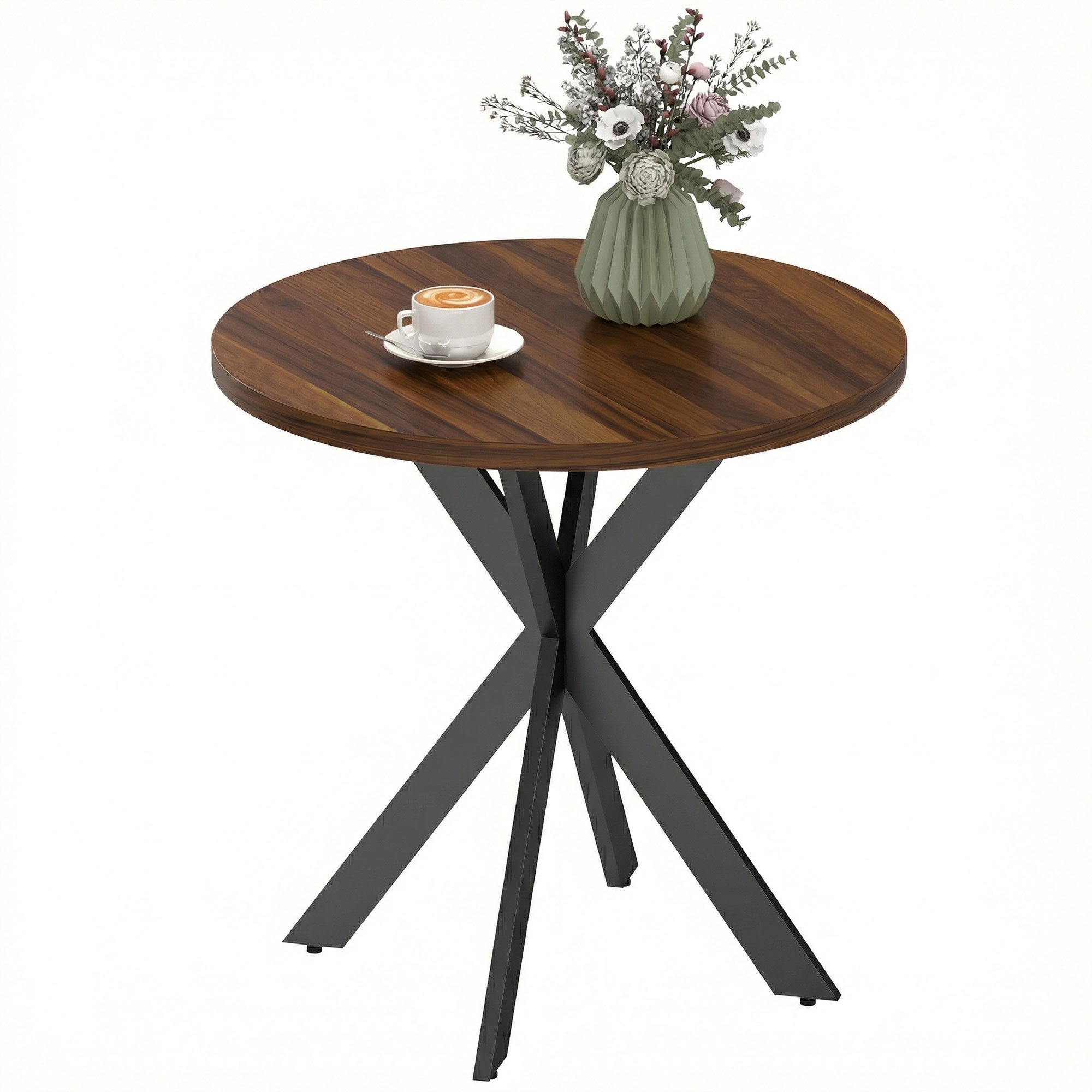 29" Round Dining Table with Steel Legs