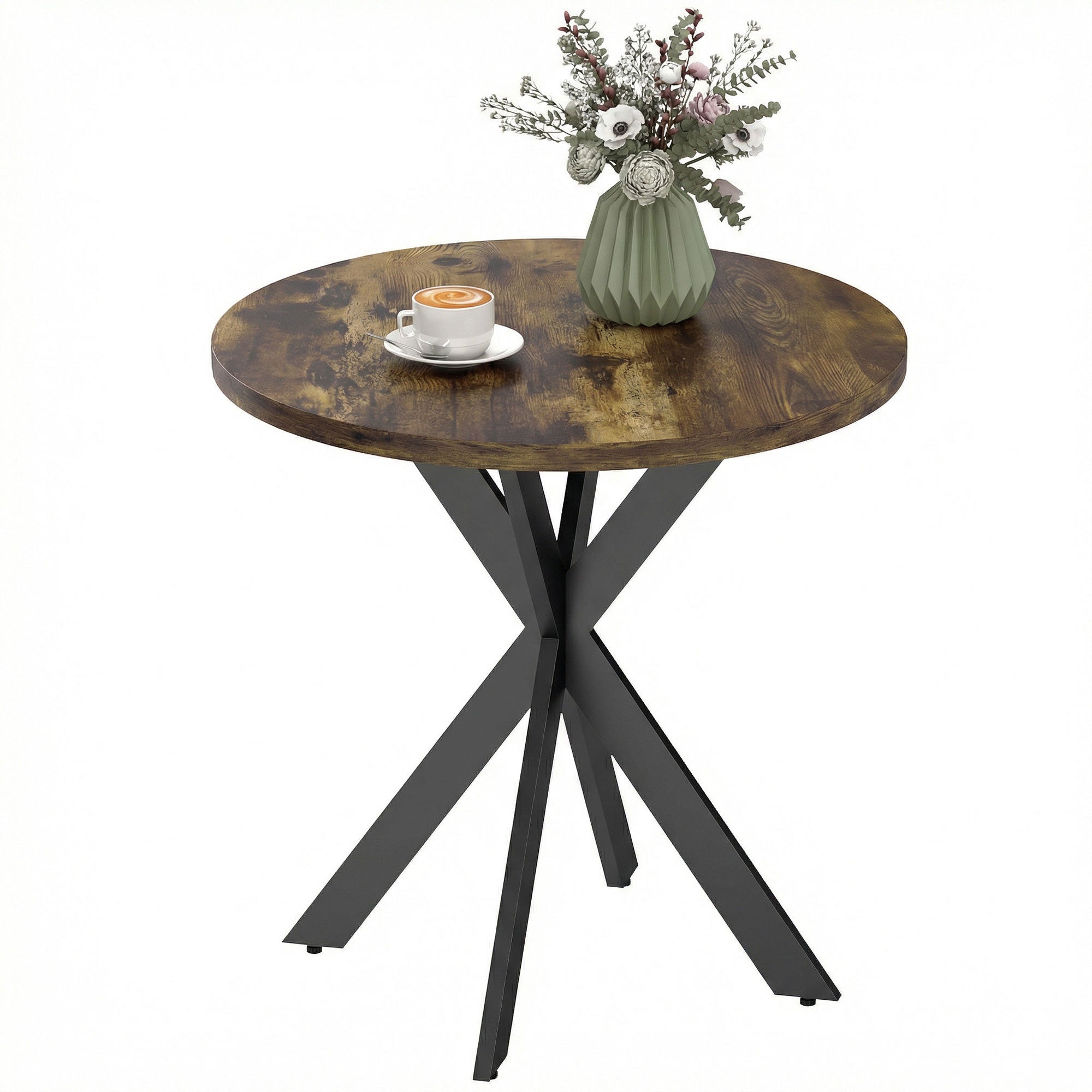 29" Round Dining Table with Steel Legs